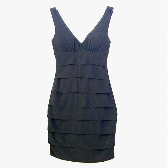 NWT B. Smart layered ruffle empire jersey dress 8 - Picture 2 of 8